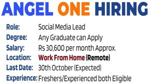 Angel One Work From Home Jobs 