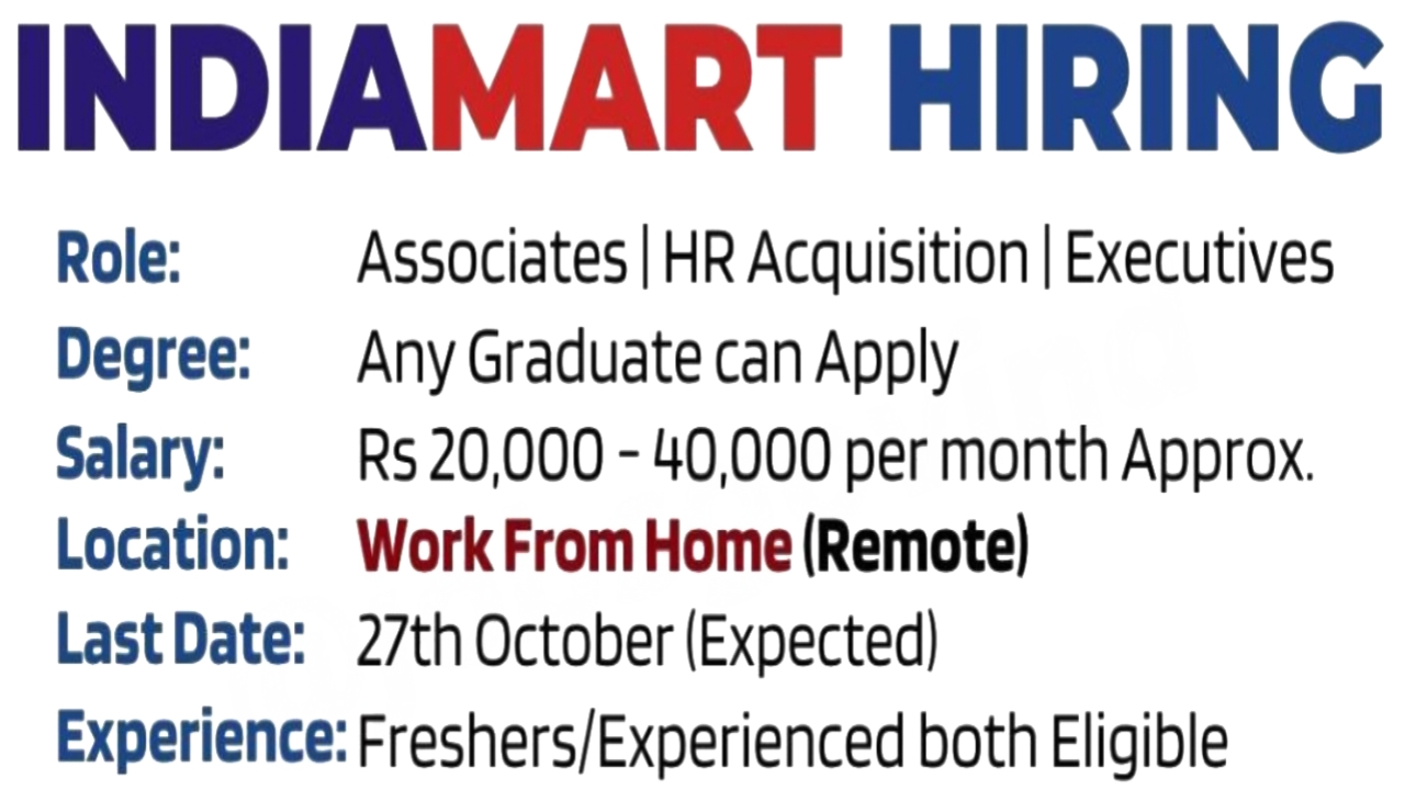 India Mart Work From Home Jobs 2023